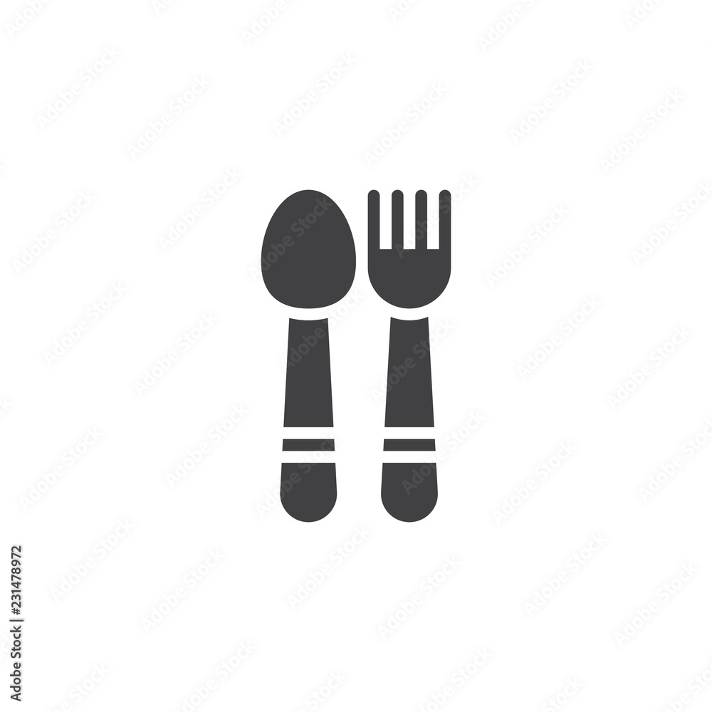 Fork spoon vector icon. filled flat sign for mobile concept and web design. Cutlery simple solid icon. Food symbol, logo illustration. Pixel perfect vector graphics Fork spoon vector icon. filled flat sign for mobile concept and web design. Cutlery simple solid icon. Food symbol, logo illustration. Pixel perfect vector graphics