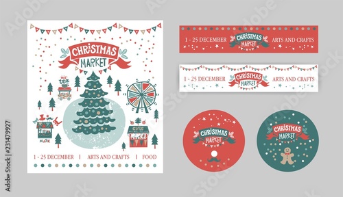 Christmas Set with tags, stickers, label, poster © SVETLANA