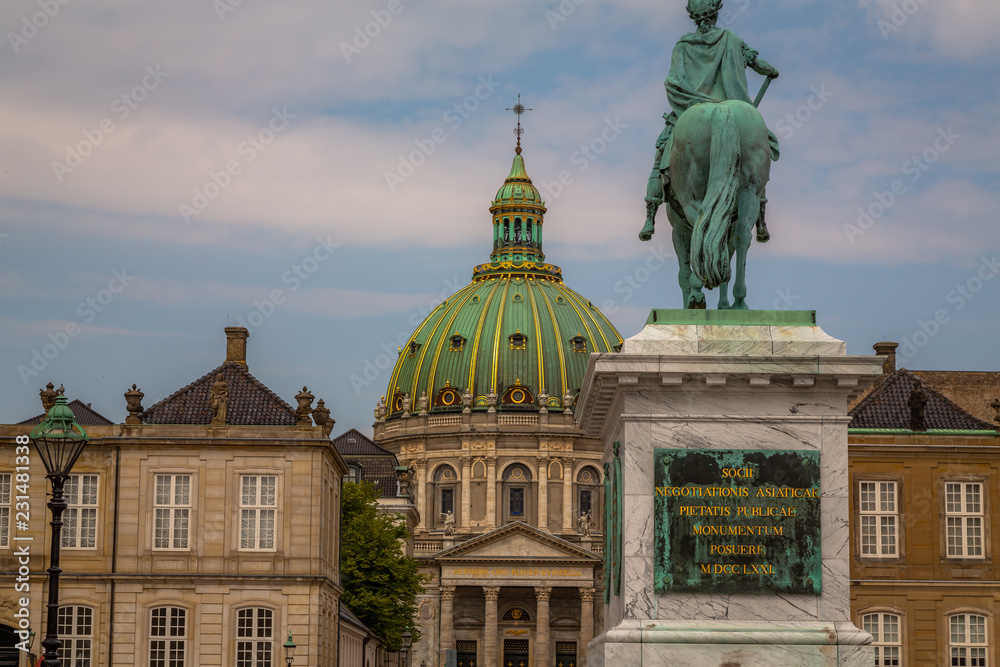 Amalienborg Palace home of the Danish Royal family, Copenhagen, Denmark