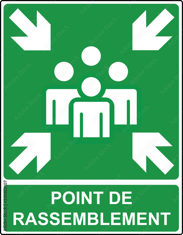 Panneau point de rassemblement