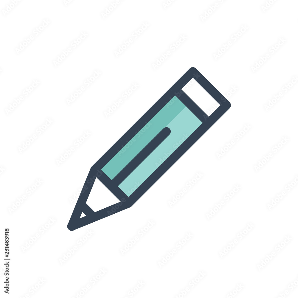 pencil icon filled outline style pencil icon filled outline style