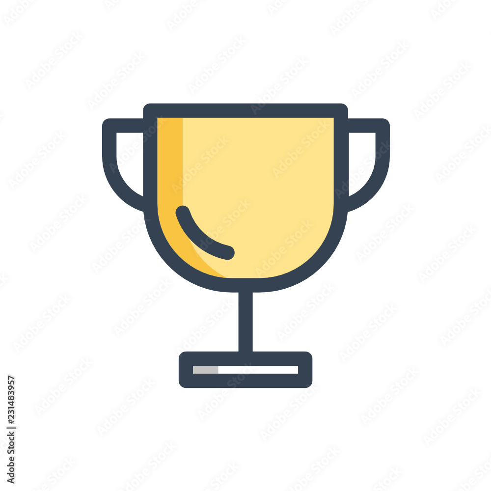 trophy icon filled outline style trophy icon filled outline style