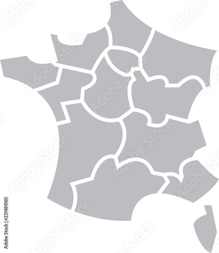 Carte de France stylisée 13 régions