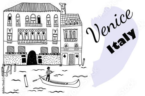 Venice, Italy. Graphic card