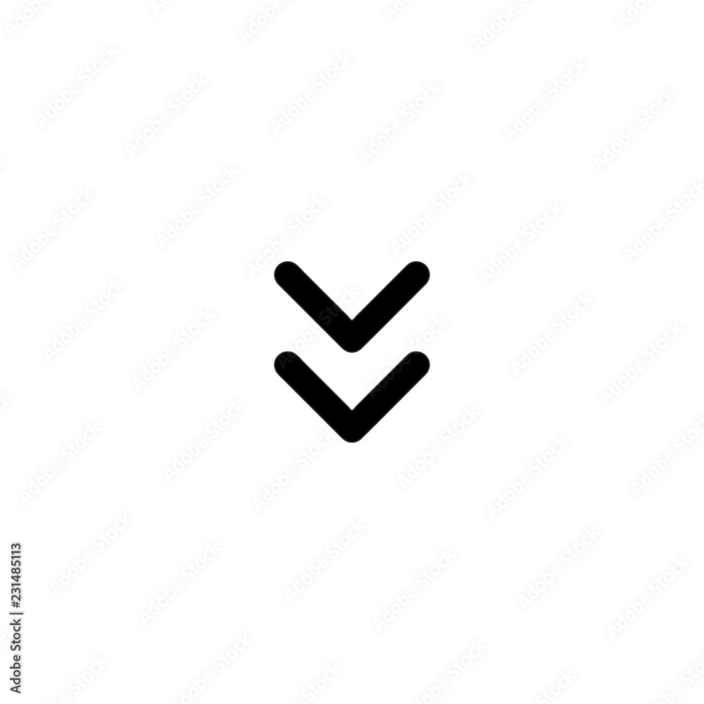 Chevrons down vector icon isolated on background. Trendy sweet symbol. Pixel perfect. illustration EPS 10. Chevrons down vector icon isolated on background. Trendy sweet symbol. Pixel perfect. illustration EPS 10.
