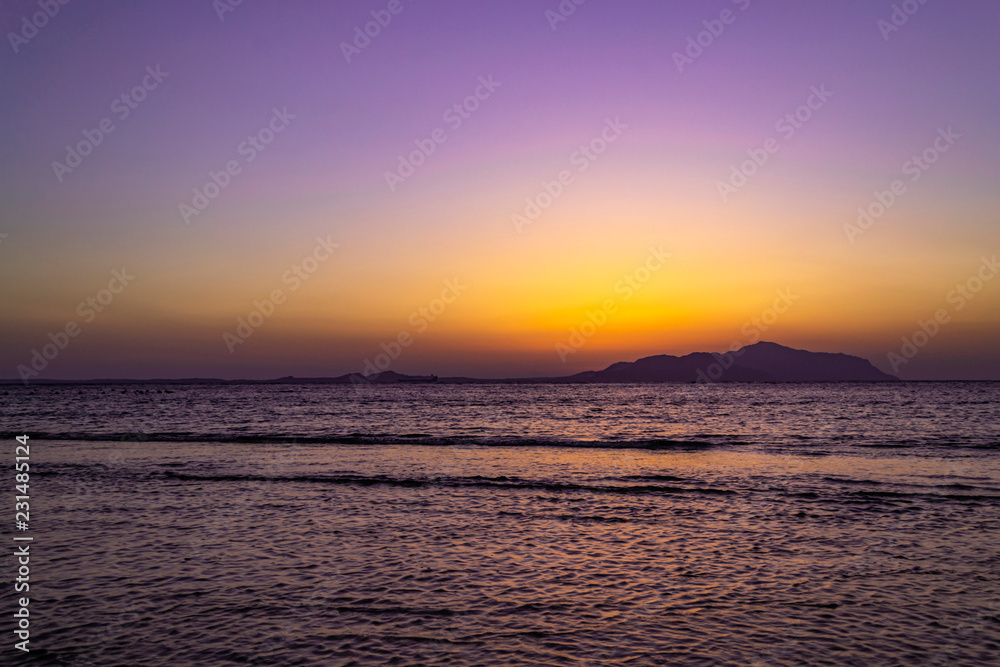 Fototapeta premium Nature seascape in Sharm-El-Sheikh, Egypt over Tiran island, Red sea, Saudi Arabia