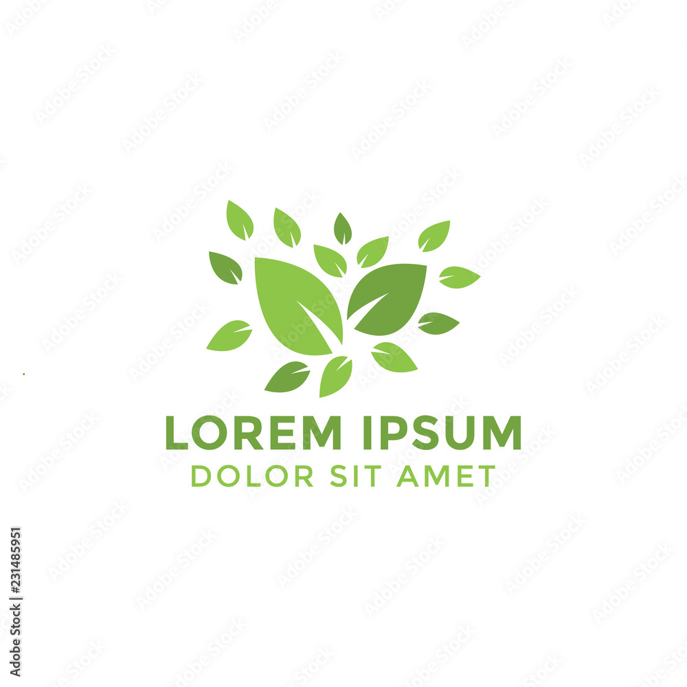 Leaf sprout graphic design template vector illustration