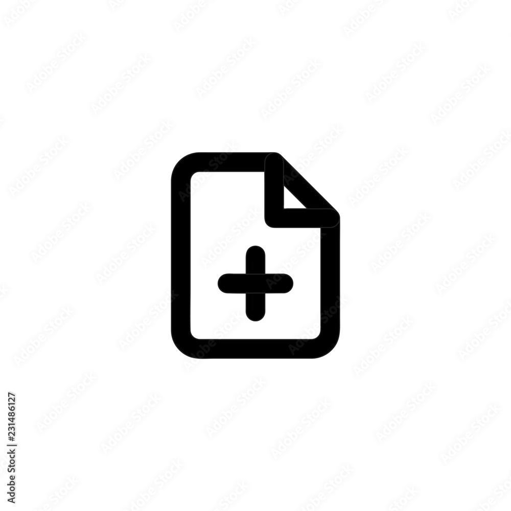 File plus vector icon isolated on background. Trendy sweet symbol. Pixel perfect. illustration EPS 10. File plus vector icon isolated on background. Trendy sweet symbol. Pixel perfect. illustration EPS 10.