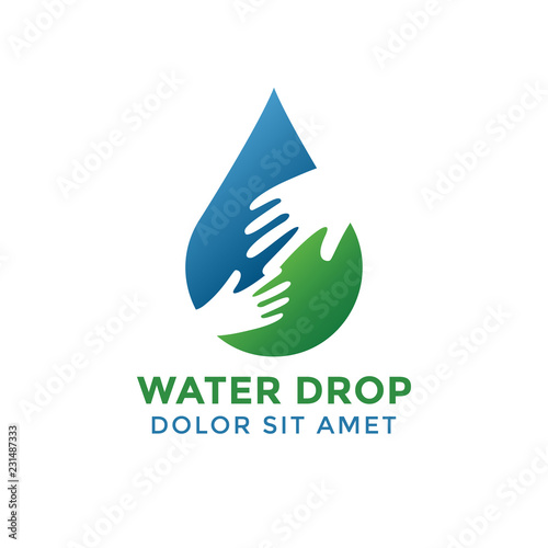 Water drop graphic design template vector illustration