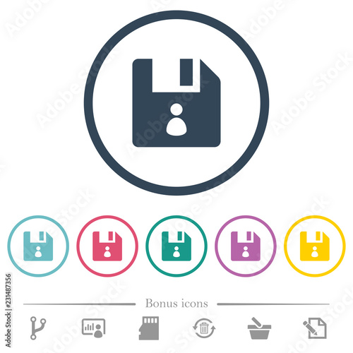 File owner flat color icons in round outlines photo