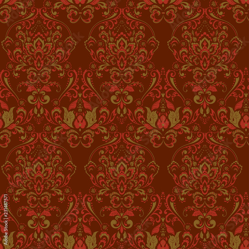 Baroque floral pattern. classic floral ornament