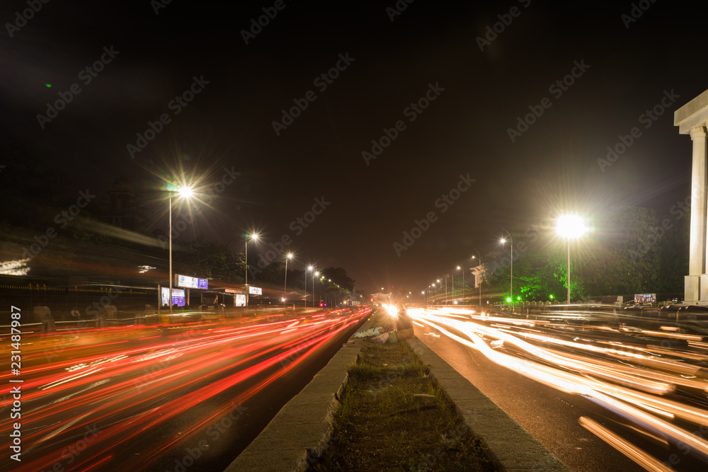 Obraz premium traffic at night
