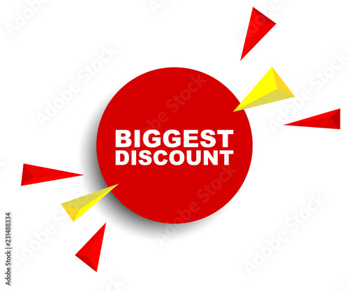 Free Download red vector banner biggest offer - GFXLoad