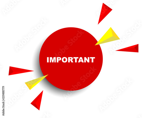 red vector banner important