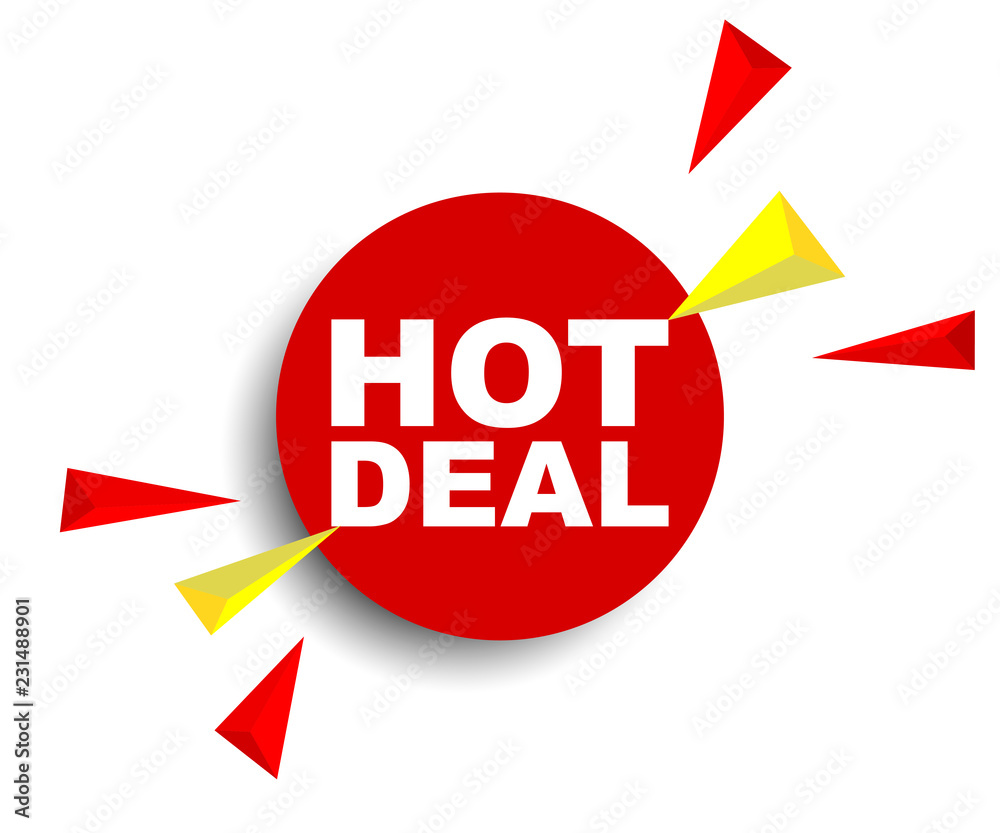 red vector banner hot deal red vector banner hot deal