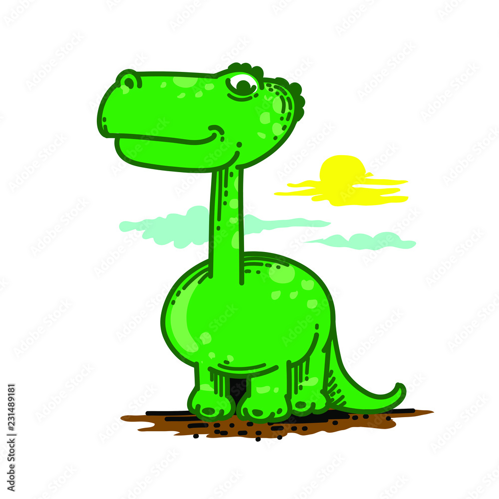 Naklejka premium Dragon Dinosaur Monster Vector Illustration Clipart
