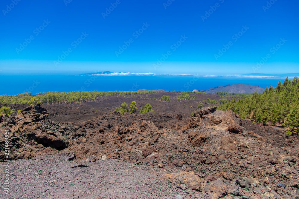 La Gomera island view from Tenerife island La Gomera island view from Tenerife island