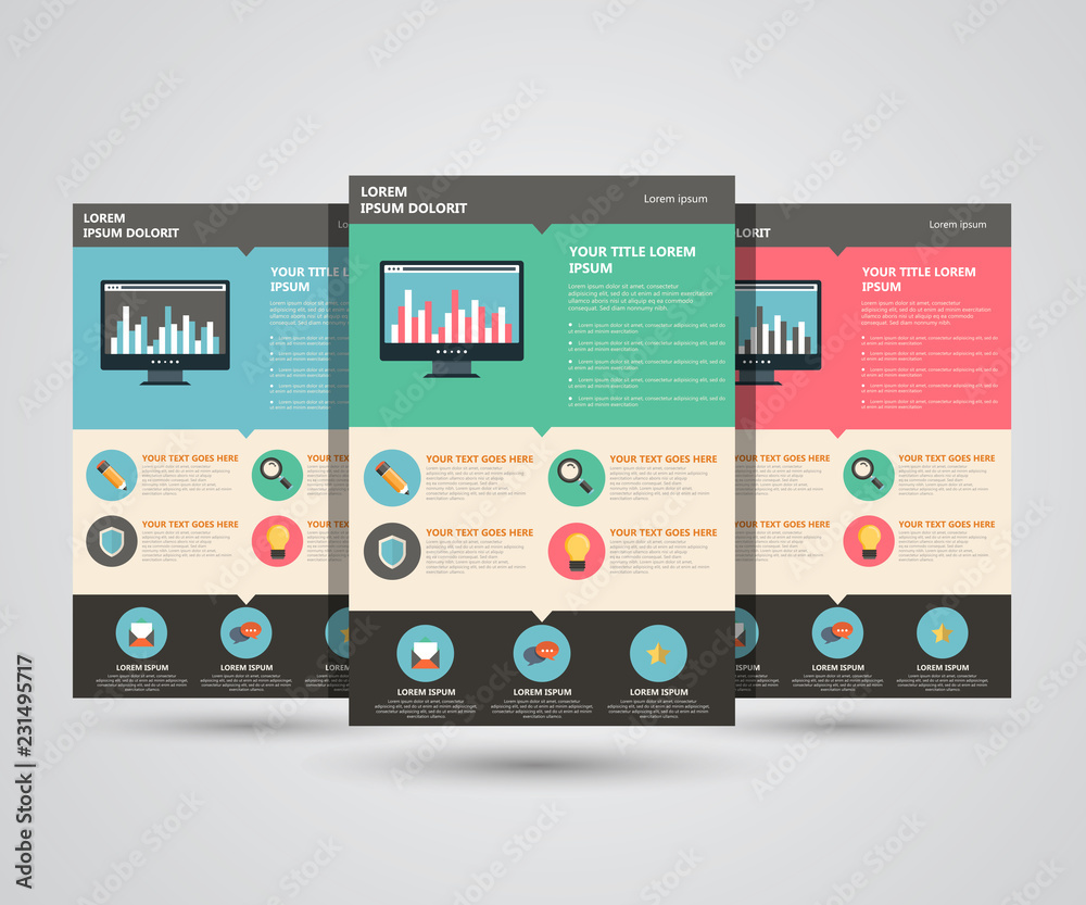 Landing page vector template - flat design Landing page vector template - flat design