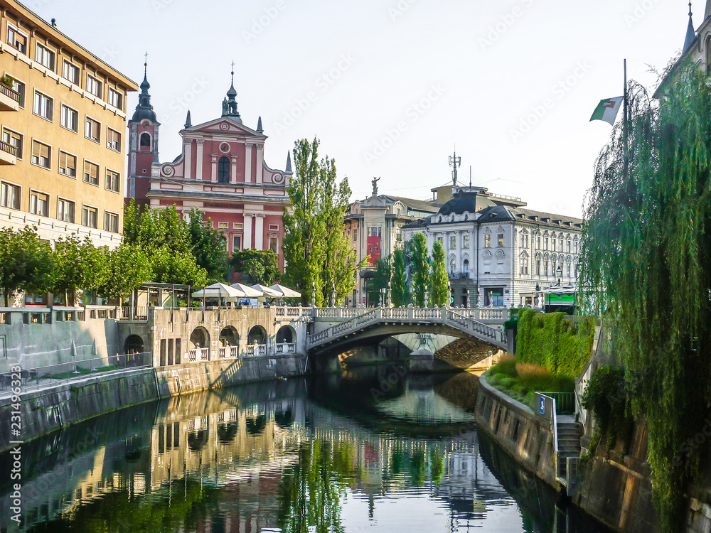 Fototapeta premium Centre historique de Ljubljana