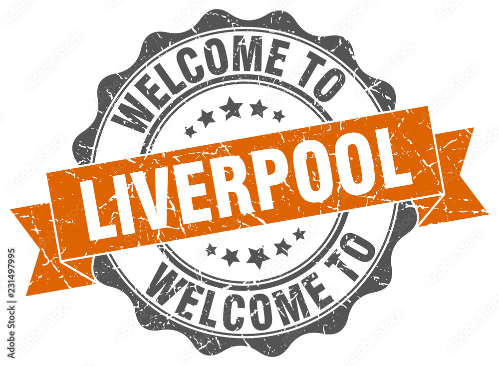 Fototapeta premium Liverpool round ribbon seal