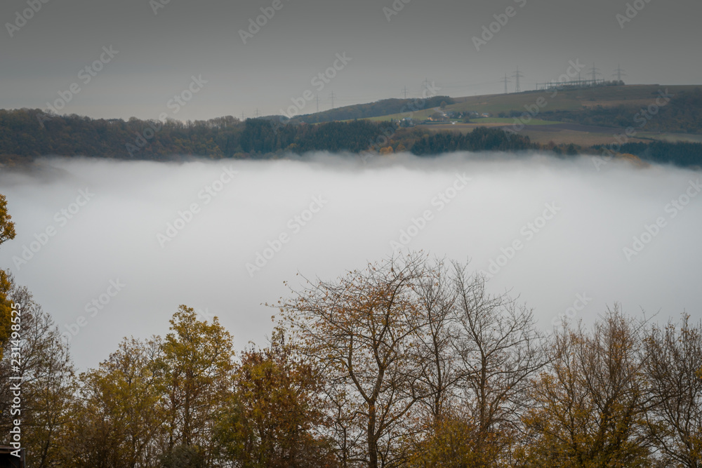 Eifellandschaft im Nebel