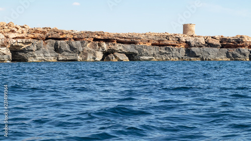 Cliff of Mediterranean coast Mallorca