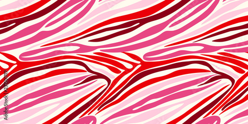 Seamless zebra stripe pattern. Vector animal skin background print
