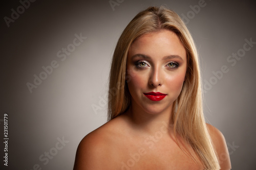 beauty portrait of a Beautiful young blond woman