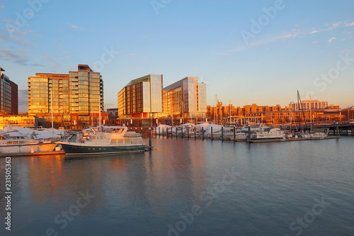 Photography Boats and buildings at the DC Waterfront