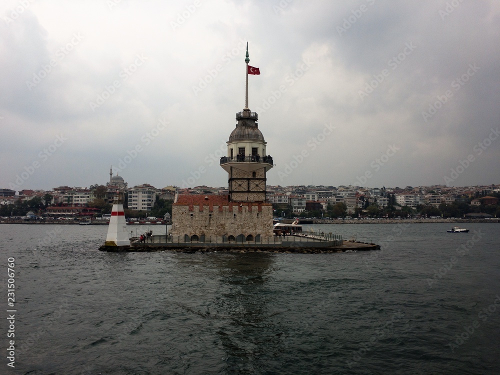 Fototapeta premium Maiden's Tower, travel, Bosphorus, Istanbul, Turkey