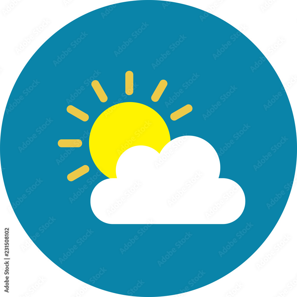 Set of Weather vector flat icons designs