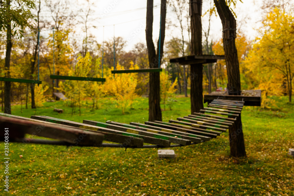 Rope park at the recreation center Rope park at the recreation center