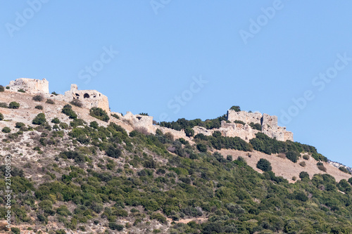 Remains  of the Nimrod Fortress located in the Upper Galilee in northern Israel on the border with Lebanon. photo