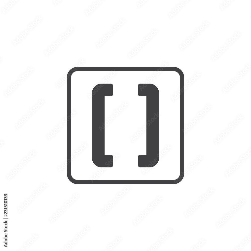 Mathematics Brackets vector icon. filled flat sign for mobile concept and web design. Math sign simple solid icon. Symbol, logo illustration. Pixel perfect vector graphics Mathematics Brackets vector icon. filled flat sign for mobile concept and web design. Math sign simple solid icon. Symbol, logo illustration. Pixel perfect vector graphics