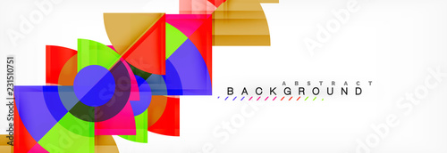 Triangles and circle geometric background