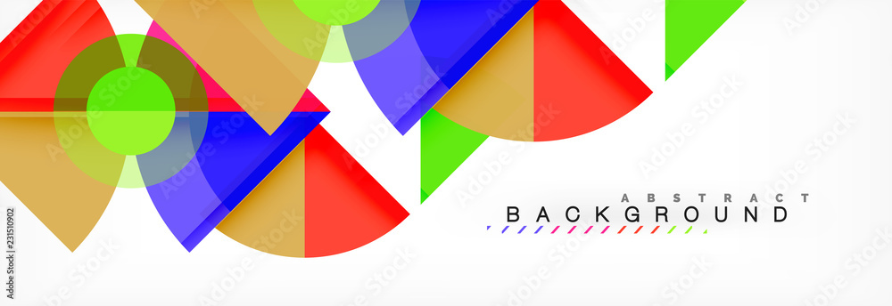 Triangles and circle geometric background Triangles and circle geometric background