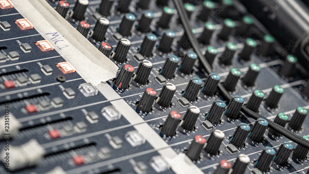 Obraz premium Music And Studio Control Panel