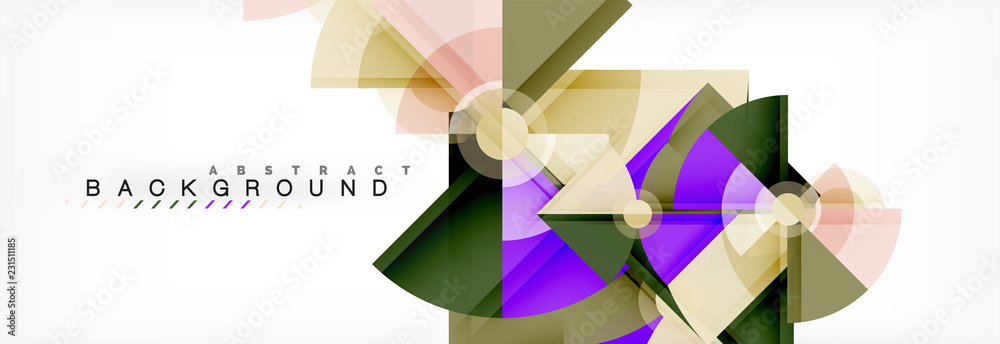 Triangles and circle geometric background Triangles and circle geometric background