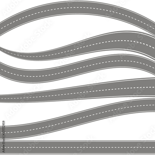 Set road icon vector