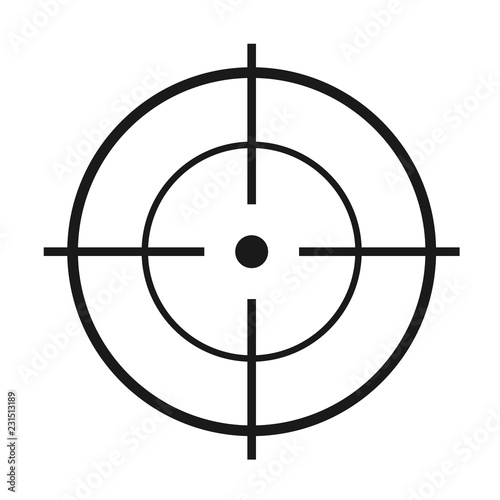 Crosshair flat vector icon. Modern illustration of crosshair symbol for web design
