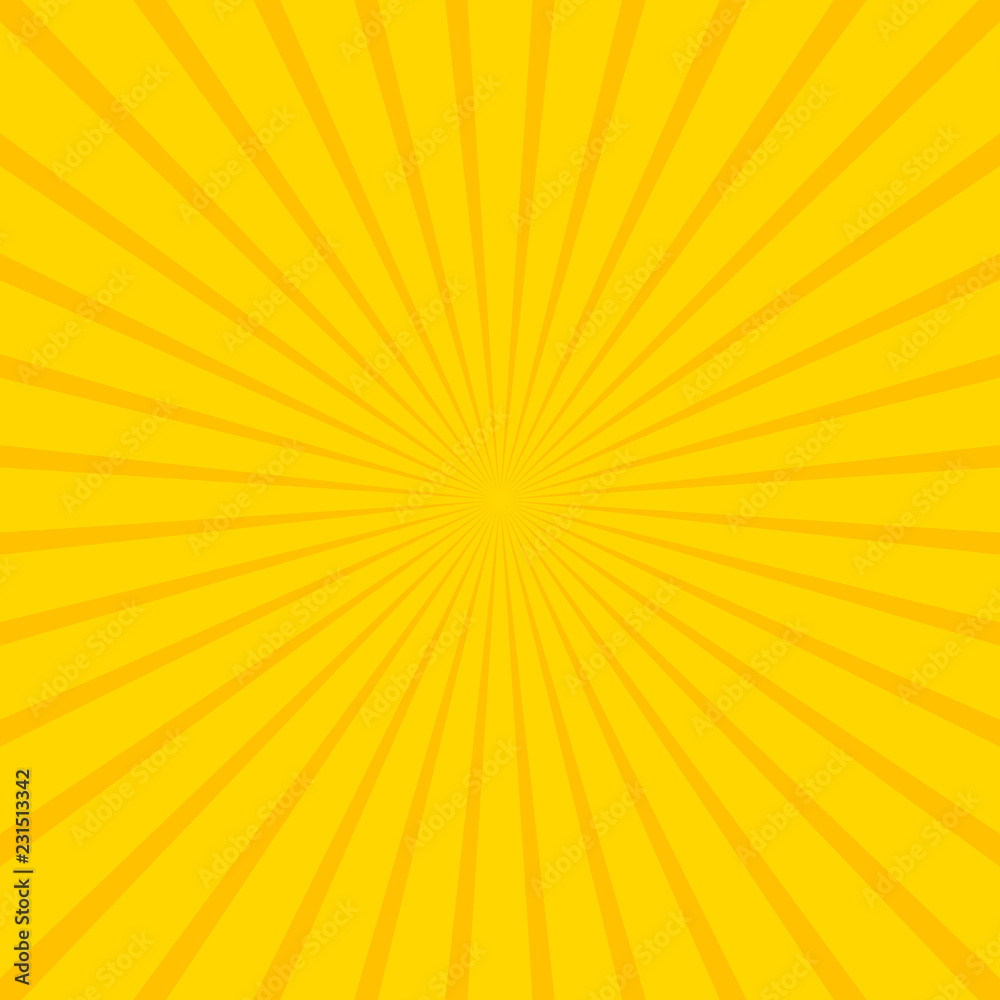 Yellow abstract sun rays vector background Yellow abstract sun rays vector background