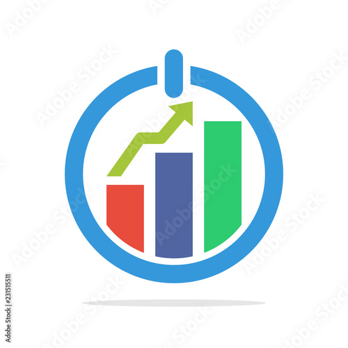 Vector illustration icon with supporting system concepts for business and investment control