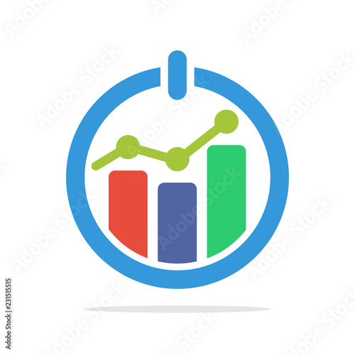 Vector illustration icon with supporting system concepts for business and investment control