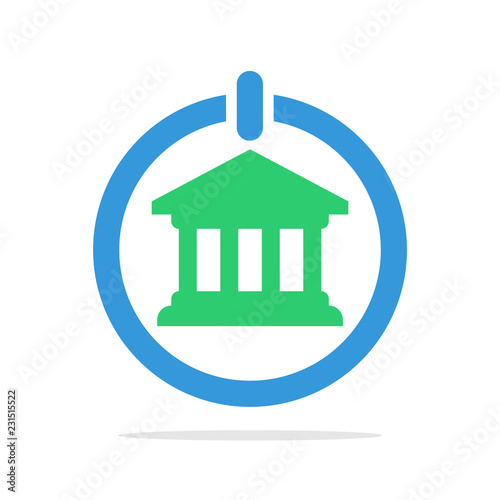 Vector illustration icon with the concept of a support system that manages internal banking control