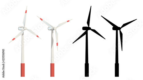 wind turbines set