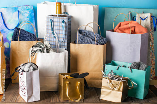 Shopping bags, sales