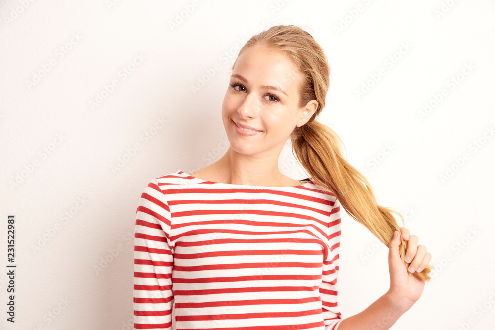 Beautiful young woman studio portrait