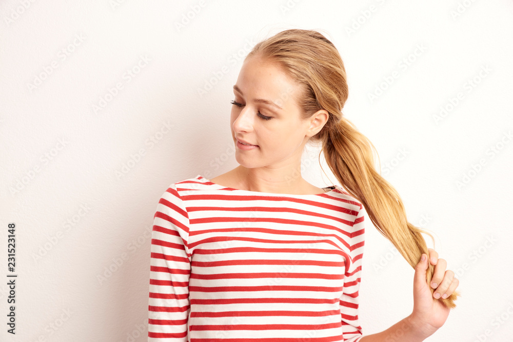 Beautiful young woman studio portrait Beautiful young woman studio portrait
