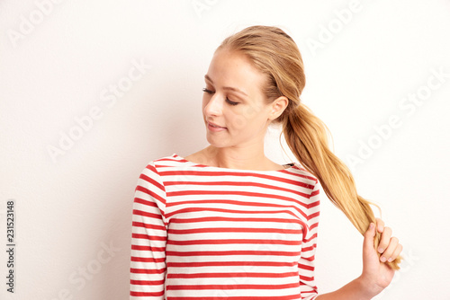 Beautiful young woman studio portrait