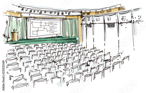 Pencil Sketch Of School Auditorium  DesiPainterscom